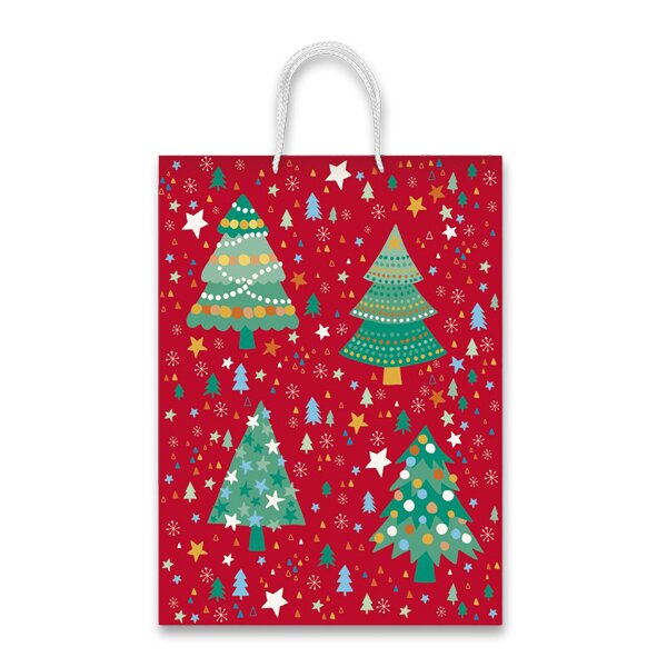 Dárková taška Sadoch Christmas Trees – 205 × 115 × 260 mm