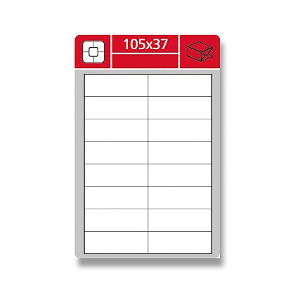 Obrázek produktu Coveris - nepermanentní etikety - 105 × 37 mm, 1600 etiket