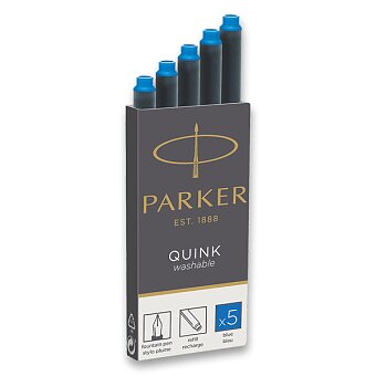Obrázek produktu Inkoustové bombičky Parker, omyvatelné - 5 ks, modrý