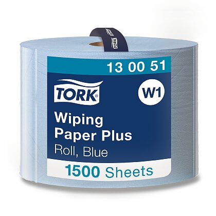 Obrázek produktu Tork Wiping Paper Plus - papírové utěrky v prům. rolích - 2vrstvé, návin 510 m, modré