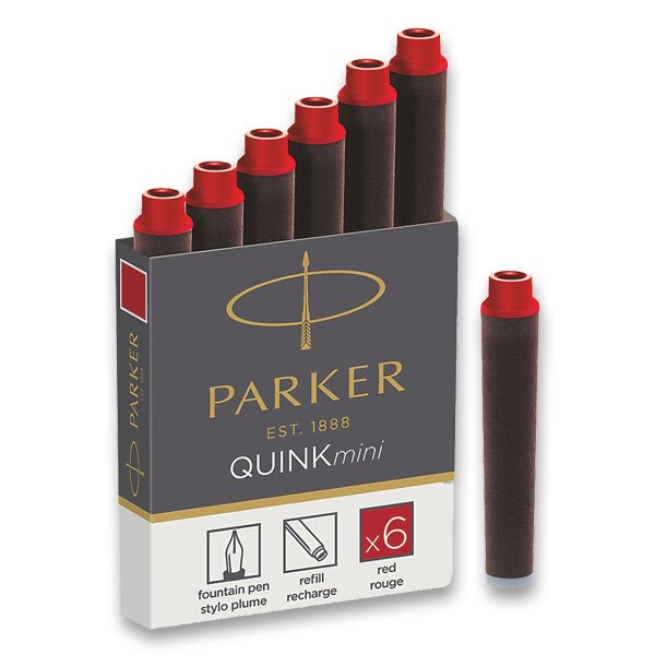 Inkoustové mini bombičky Parker červené