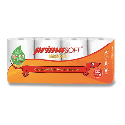 Product image PrimaSoft Maxi - toilet paper - 2-ply, roll 60 m, 8 pcs