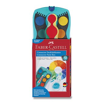 Obrázek produktu Vodové barvy Faber-Castell Connector - 12 barev