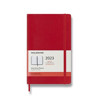Obrázek produktu Diář Moleskine 2023 - měkké desky - L, denní, červený