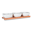 Náhledový obrázek produktu Brillante Bamboo - servírovací set - 3 misky + prkénko