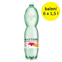 Levně Mattoni Esence - perlivá minerální voda - pomeranč, 6 x 1,5 l