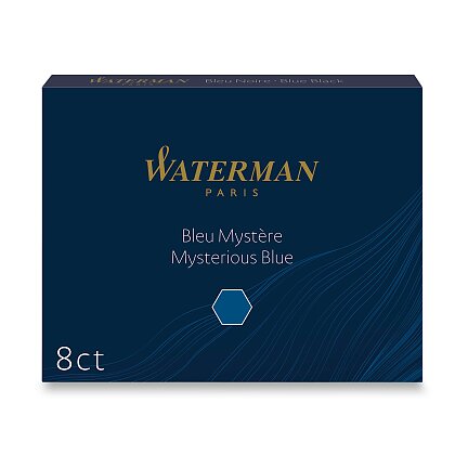 Obrázok produktu Waterman atramentové bombičky - umývateľné, modročierne,8 ks