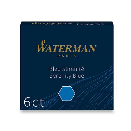 Obrázek produktu Waterman - inkoustové bombičky krátké - modré omyvatelné, 6 ks