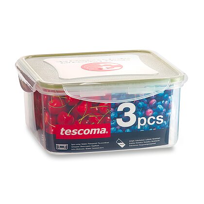 Obrázek produktu Freshbox - sada dóz na potraviny - čtvercové, 0,4/0,7/1,2 l