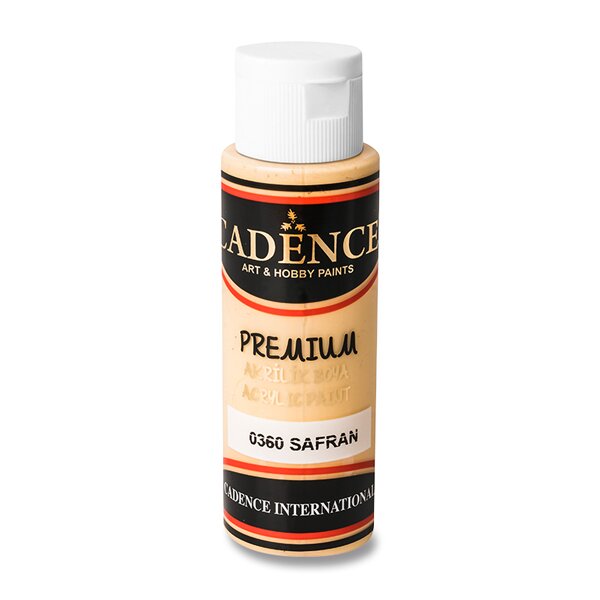 Akrylové barvy Cadence Premium 70 ml, výběr barev šafránová