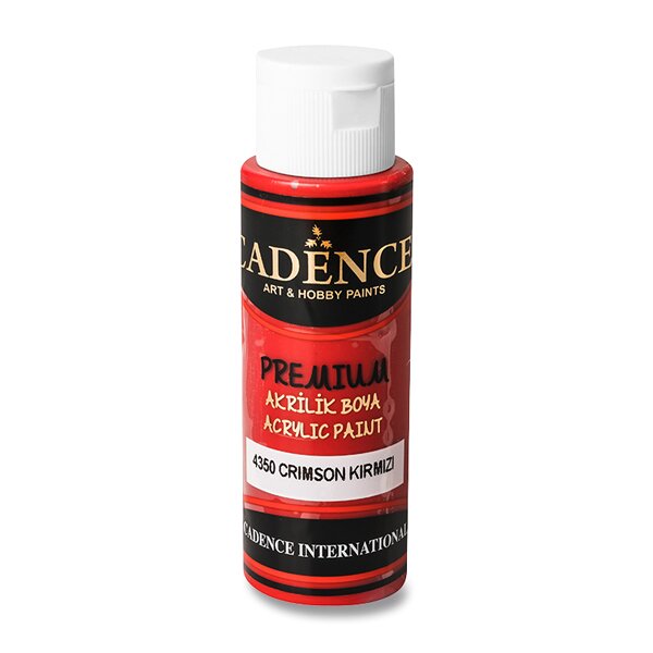 Akrylové barvy Cadence Premium 70 ml, výběr barev karmínová