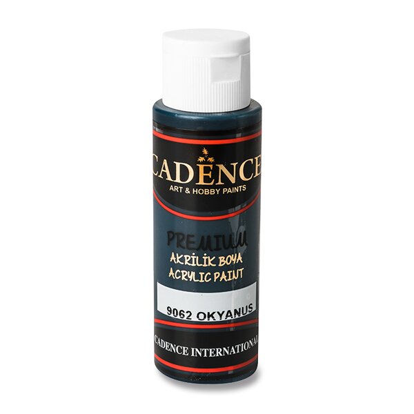 Akrylové barvy Cadence Premium 70 ml, výběr barev mořská modř