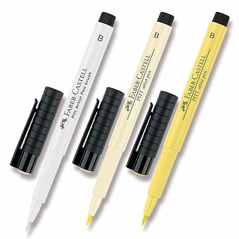 Obrázek produktu Popisovač Faber-Castell Pitt Artist Pen Brush - bílá, žluté a oranžové odstíny, vyběr barev