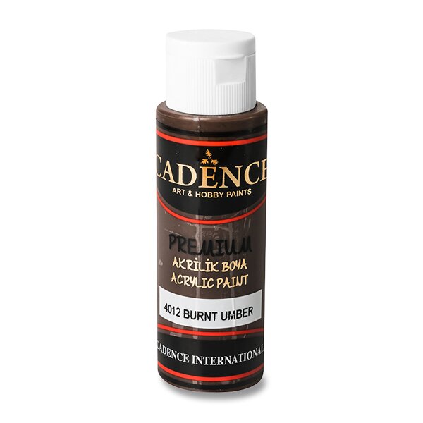 Akrylové barvy Cadence Premium 70 ml, výběr barev umbra