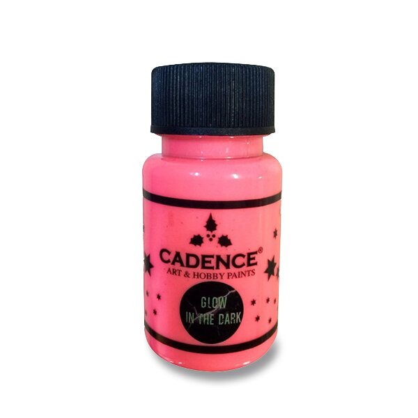 Akrylové barvy Cadence Premium 50 ml, svítící ve tmě, výběr barev růžová