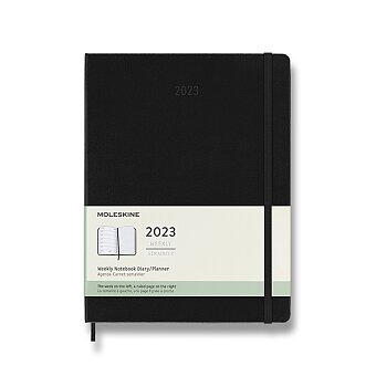 Obrázek produktu Diář Moleskine 2023 - tvrdé desky - XL, týdenní, černý