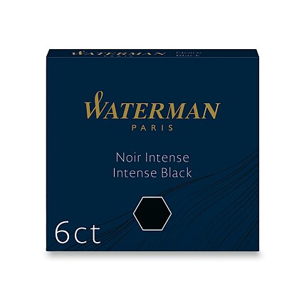 Obrázok produktu Waterman atramentové bombičky - krátke, umývateľné, čierne,6 ks