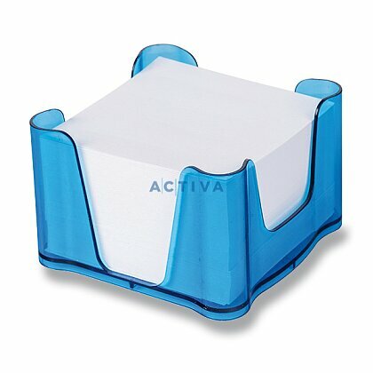 Obrázok produktu Office - zásobník s papierom - modrý transp., 10 x 10 x 6 cm