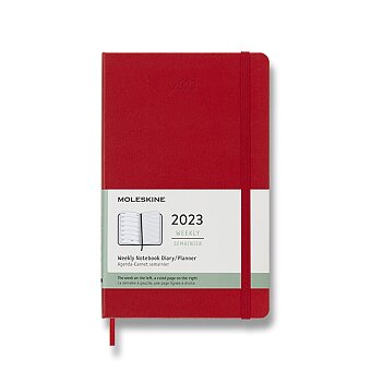 Obrázek produktu Diář Moleskine 2023 - tvrdé desky - L, týdenní, červený