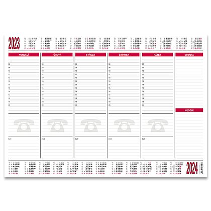 Obrázok produktu Bobo - stolová písacia podložka - A3, 30 listov, s kalendárom