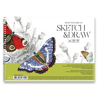 Obrázek produktu Spirálový náčrtník Shkolyaryk Muse Sketch&amp;Draw - A4, 50 listů