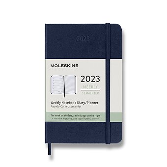 Obrázek produktu Diář Moleskine 2023 - tvrdé desky - S, týdenní, modrý