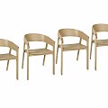 Set 4ks židlí Cover Chair SE2019 písková jasan nepolstrovaná