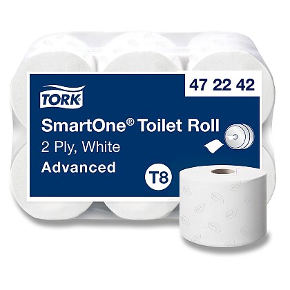 Obrázok produktu Tork Elevation SmartOne Mini T8 - toaletný papier - 2vrstvový, 1150 útržkov, návin 207 m, 6 ks