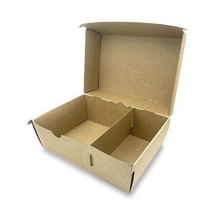 Product image Burger box s přepážkou - 19 x 13 x 10 cm, 100 ks