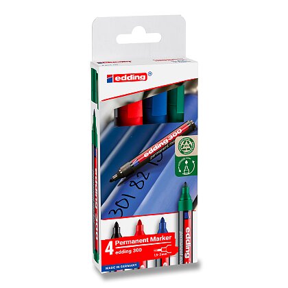 Obrázok produktu Edding Permanent Marker 300 - permanentný popisovač - 4 farby