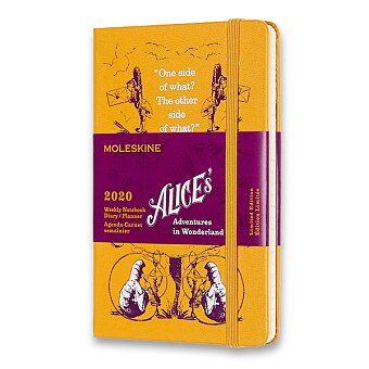 Obrázek produktu Diář Moleskine 2020 Alice In Wonderland, tvrdé desky - S, týdenní, oranžový