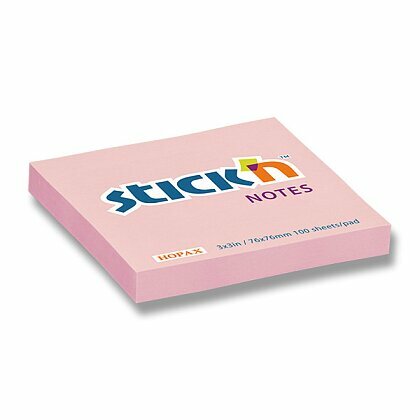 Obrázok produktu Hopax Stick'n Pastel Notes - samolepiaci bloček - 76 × 76 mm, 100 l., ružový