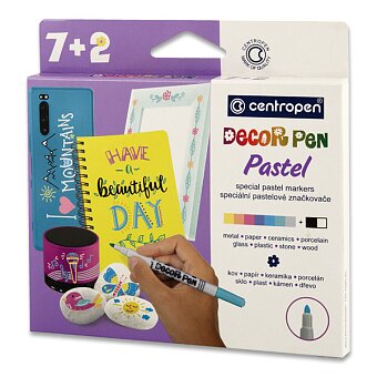 Obrázek produktu Popisovač Centropen Decor Pen Pastell 2738 - 7 + 2 barev