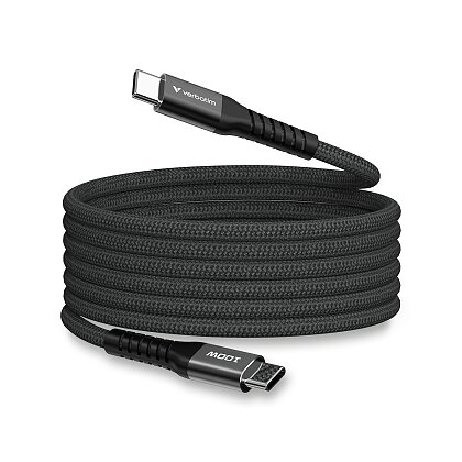 Obrázek produktu Verbatim - magnetický USB kabel - USB-C / USB-C, 100 W, 1,2 m, černý