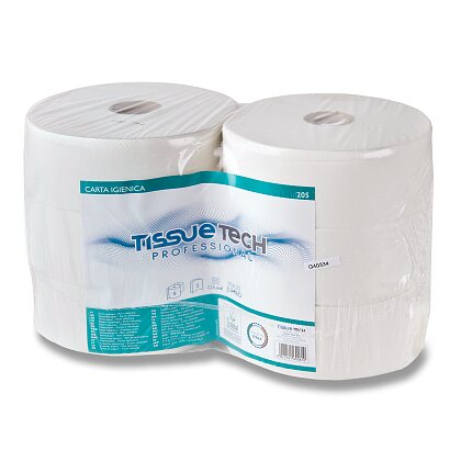 Obrázek produktu Tissue Tech Professional Jumbo - toaletní papír - 2vrstvý, průměr 25 cm, návin 260 m, 6 ks