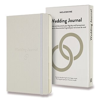 Obrázek produktu Zápisník Moleskine Passion Wedding Journal - tvrdé dosky - L, biely