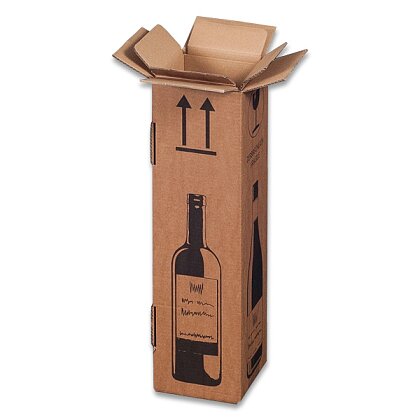 Obrázek produktu Krabice na víno - 1 lahev, 105 x 105 x 420 mm