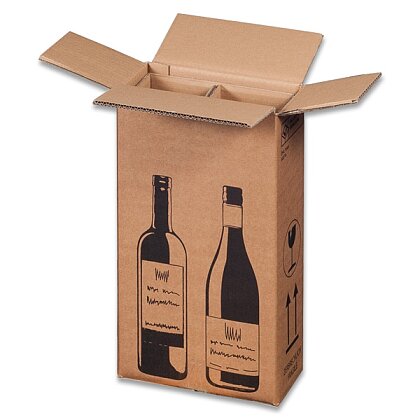 Obrázek produktu Krabice na víno - 2 lahve, 204 x 108 x 368 mm