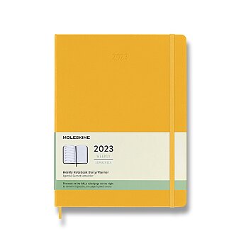 Obrázek produktu Diář Moleskine 2023 - tvrdé desky - XL, týdenní, oranžový