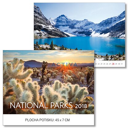 Obrázek produktu National Parks 2018 - nástěnný obrázkový kalendář