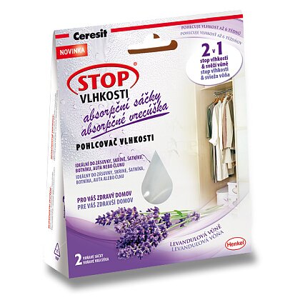 Product image Ceresit - absorbent bags - relaxing lavender, 2 x 50 g