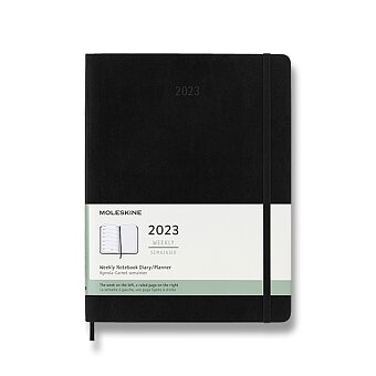 Obrázek produktu Diář Moleskine 2023 - měkké desky - XL, týdenní, černý