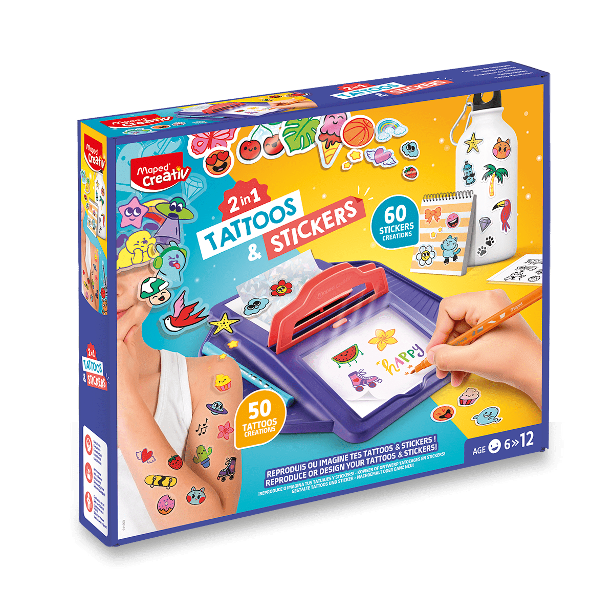 Kreativní sada Maped Creativ Tattoo & Sticker - tetování a samolepky