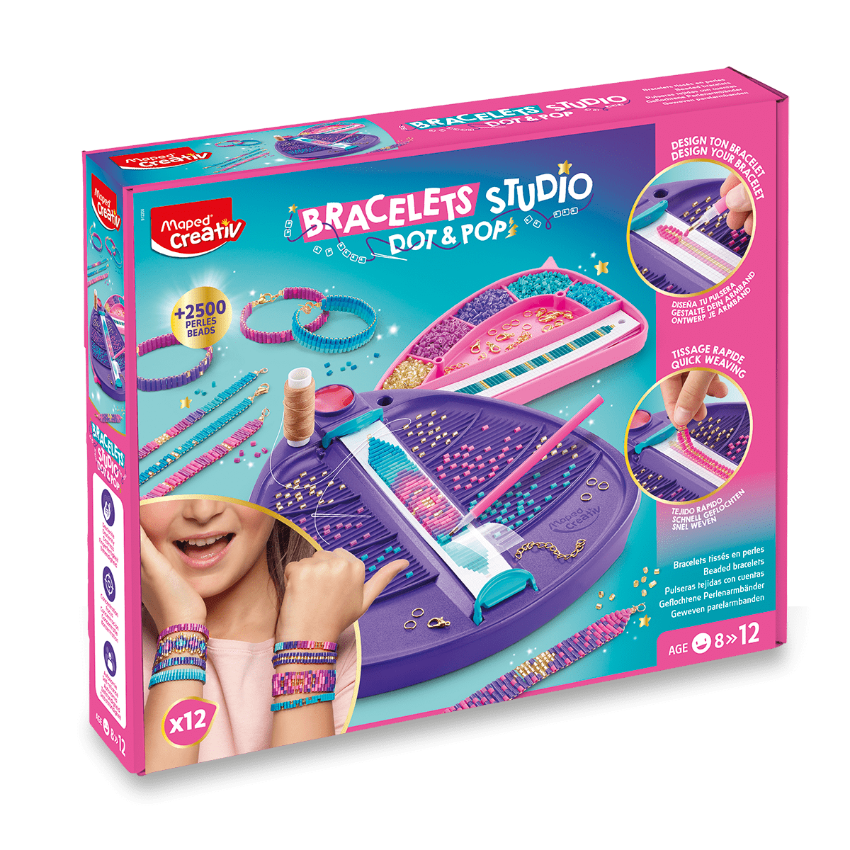 Kreativní sada Maped Creativ Bracelets Studio Dot & Pop - výroba náramků