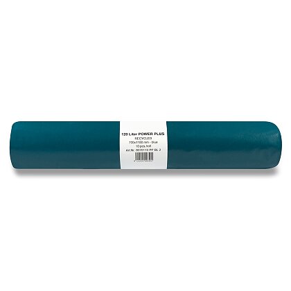Obrázok produktu Power Plus - farebné vrecia na odpadky - 120 l, 10 ks, 70 mikrónov, modré