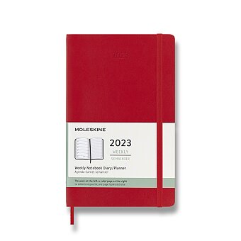 Obrázek produktu Diář Moleskine 2023 - měkké desky - L, týdenní, výběr barev
