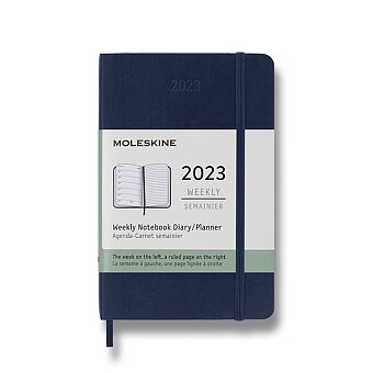 Obrázek produktu Diář Moleskine 2023 - měkké desky - S, týdenní, modrý