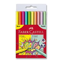 Dětské fixy Faber-Castell Grip Neon a Pastel