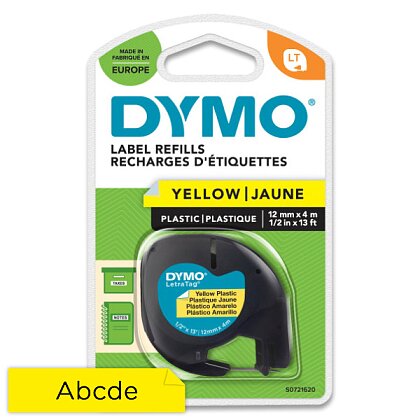 Obrázek produktu Dymo Letratag S0721620 - originální plastová páska - žlutá, 12 mm x 4 m