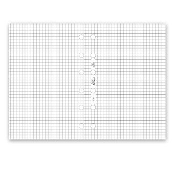 Obrázek produktu Poznámkový papír, čtverečkovaný, bílý - náplň kapesních diářů Filofax